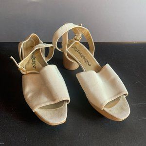 Yves St Laurent YSL Vintage womens strappy heeled sandals